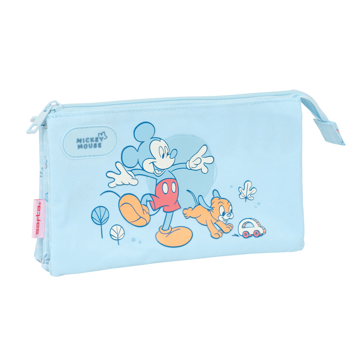 Portatodo Triple Mickey Mouse Clubhouse Baby Azul claro 22 x 12 x 3 cm