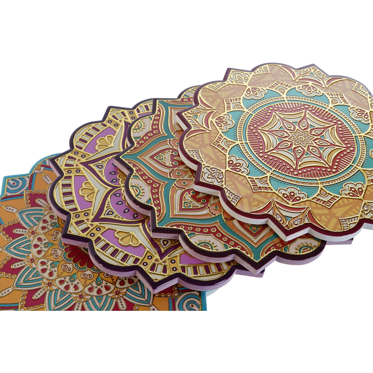 Salvamantel Home ESPRIT Corcho Dolomita 20 x 20 x 1 cm (4 Unidades)