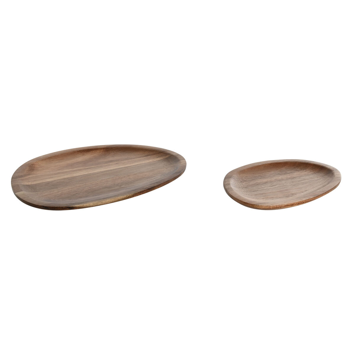 Set de Platos Home ESPRIT Natural Madera de acacia 26 x 18 x 1,6 cm