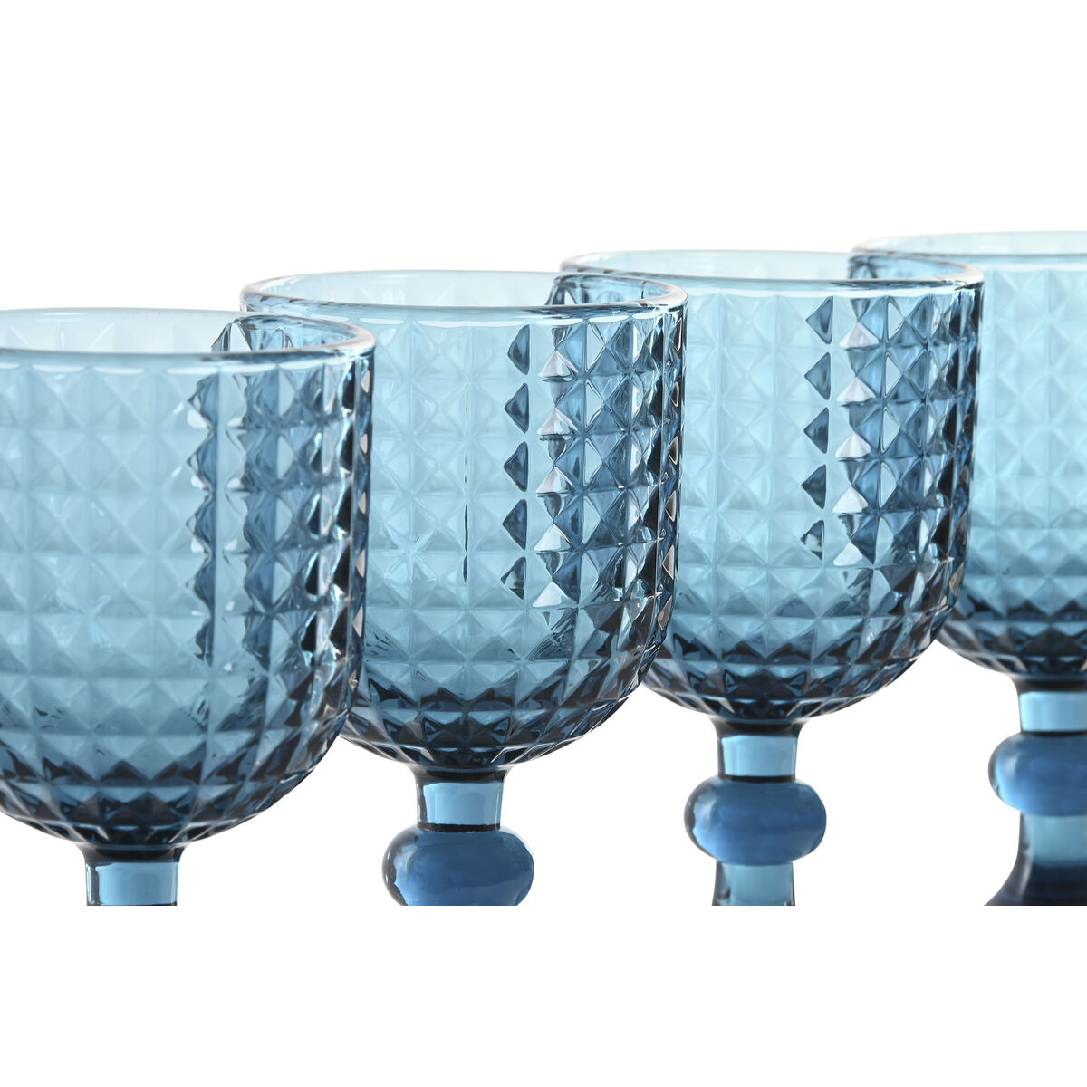 Set de Copas Home ESPRIT Azul Cristal 260 ml (6 Unidades)