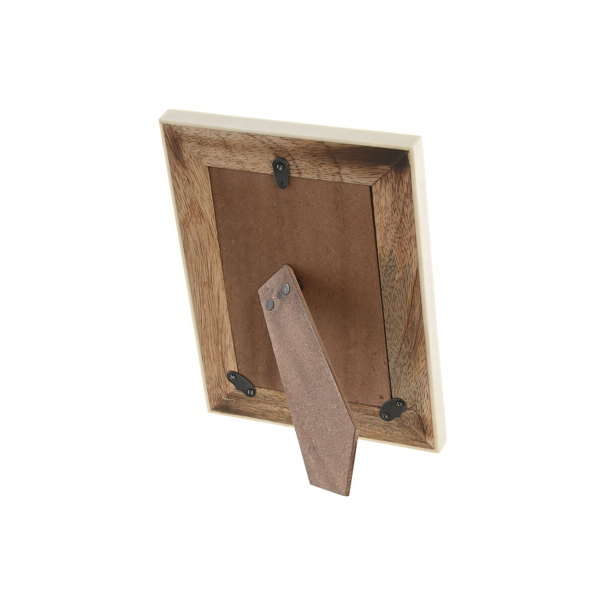 Marco de Fotos Home ESPRIT Blanco Natural Resina Madera de mango Urbano