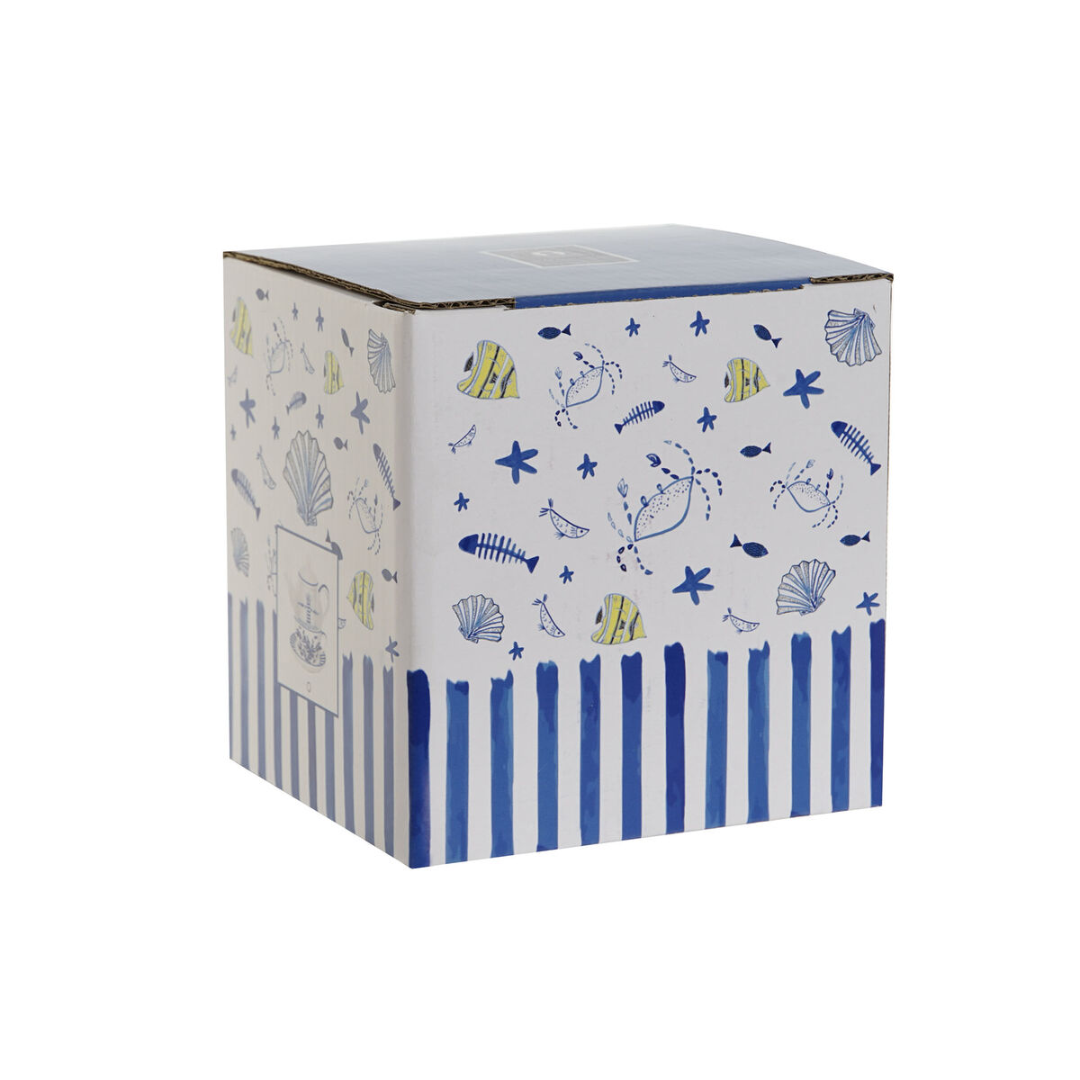 Tetera Home ESPRIT Azul Blanco Cristal Porcelana