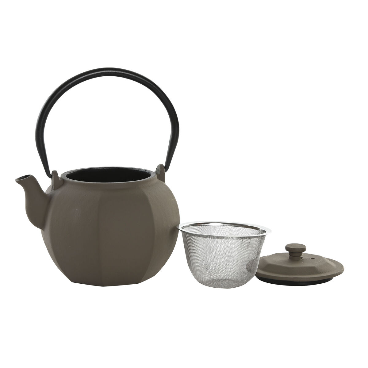 Tetera Home ESPRIT Negro Beige Acero Inoxidable Hierro 780 ml (2 Unidades)