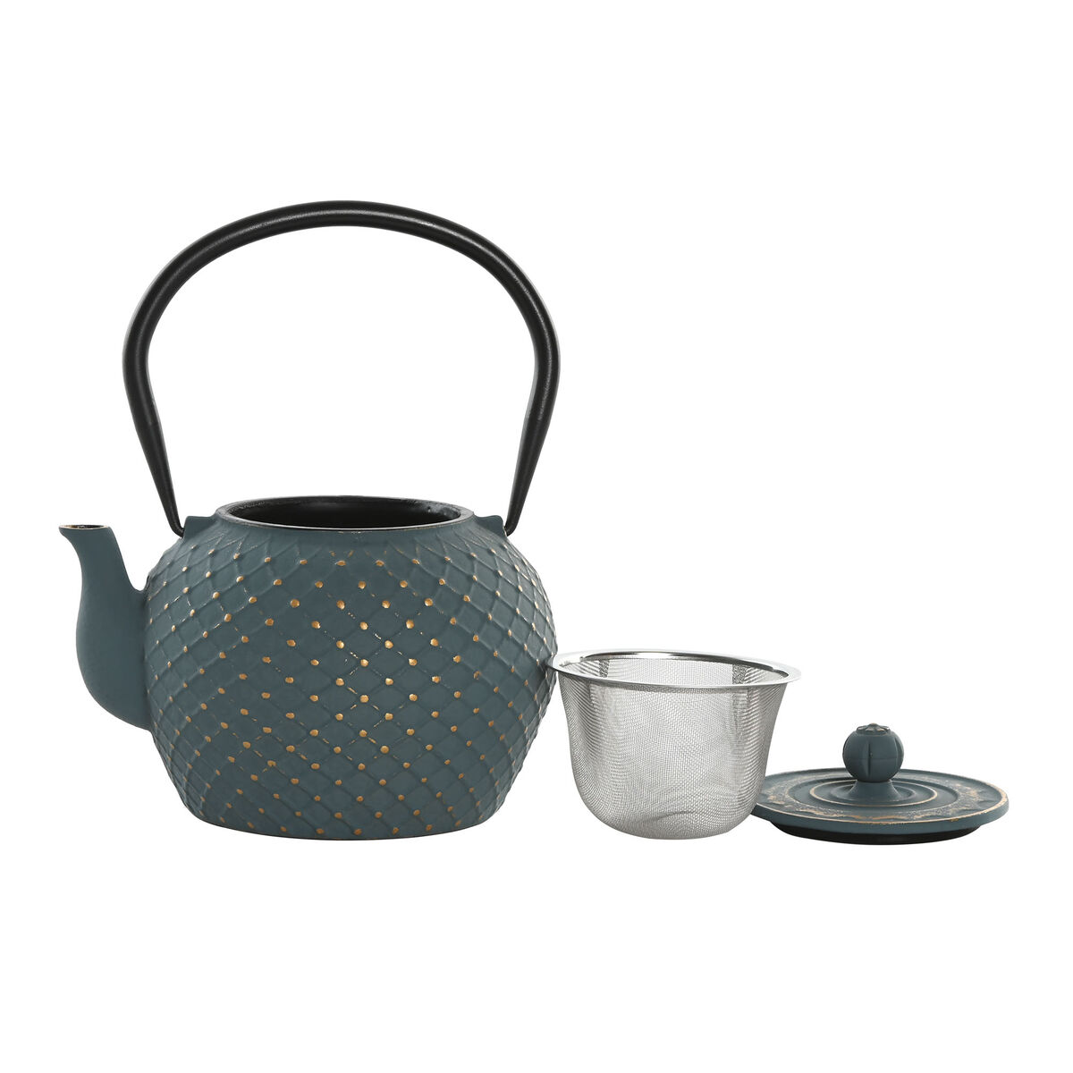 Tetera Home ESPRIT Azul Verde Acero Inoxidable Hierro 1 L (2 Unidades)