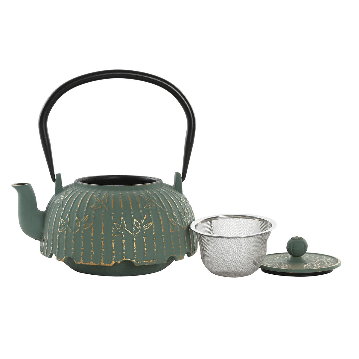 Tetera Home ESPRIT Verde Bambú Acero Inoxidable Hierro 1 L