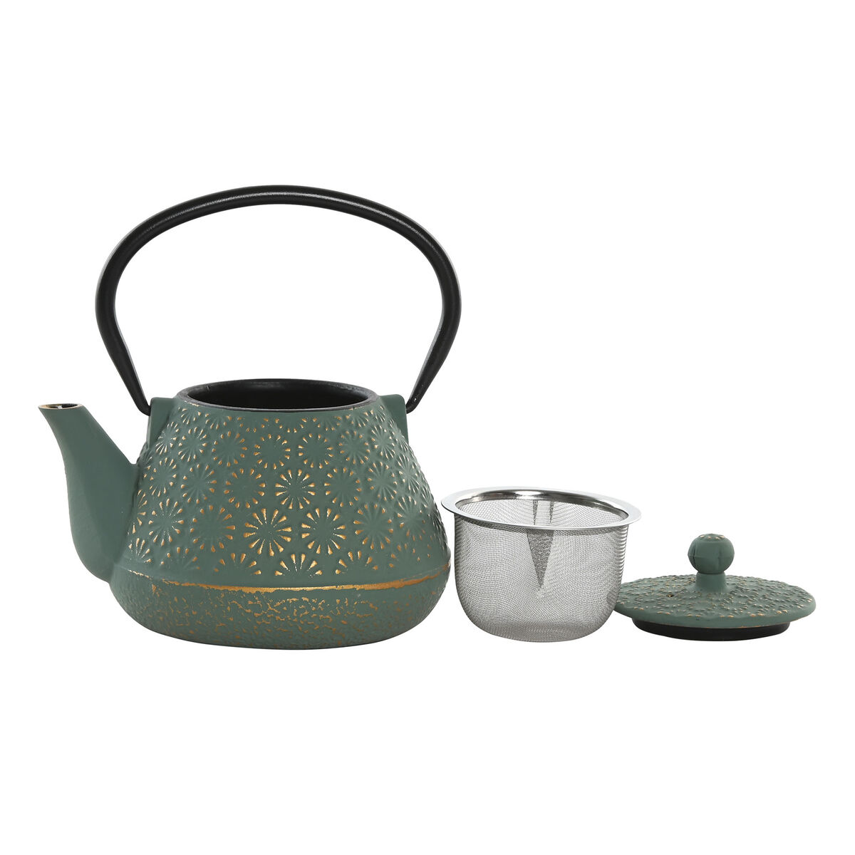 Tetera Home ESPRIT Verde Acero Inoxidable Hierro 600 ml