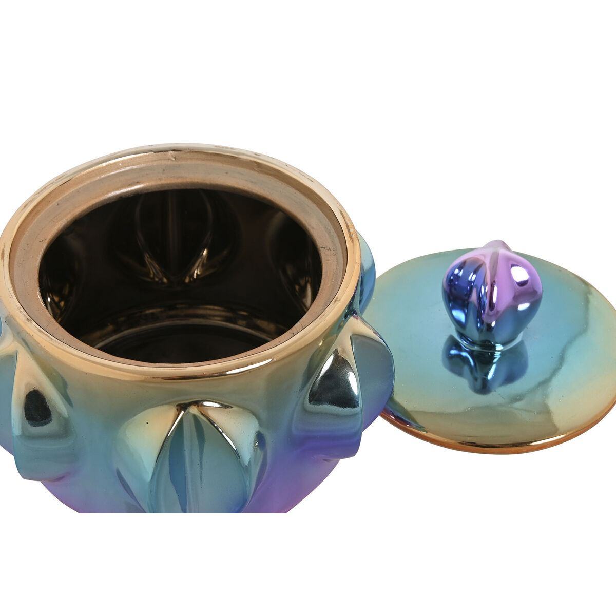 Jarrón Home ESPRIT Multicolor Gres Moderno 15 x 15 x 14 cm