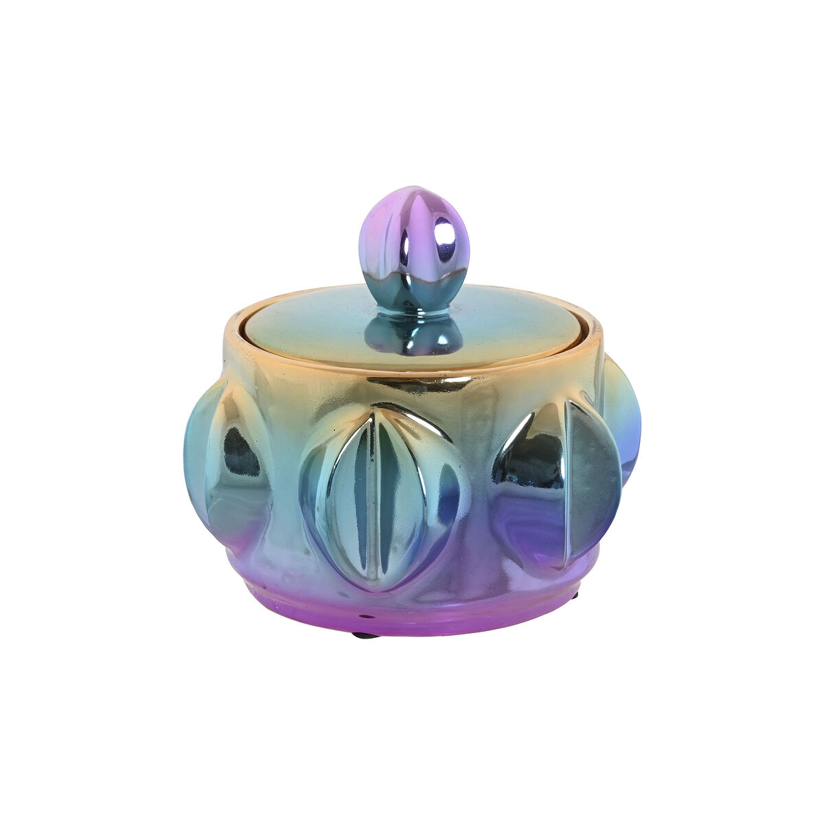 Jarrón Home ESPRIT Multicolor Gres Moderno 15 x 15 x 14 cm