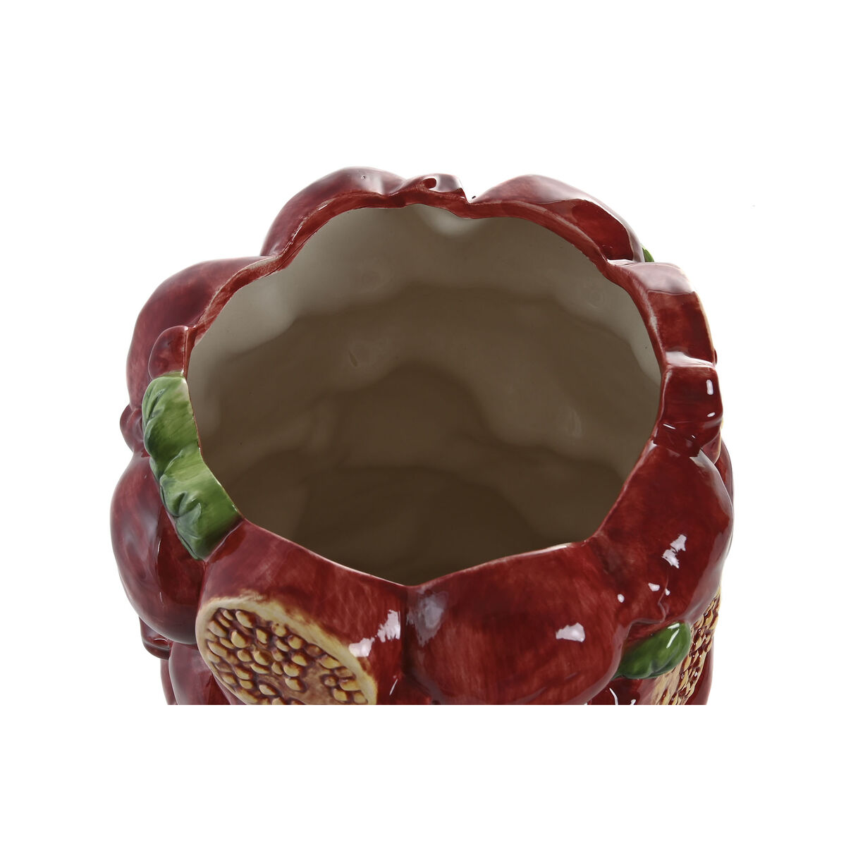 Jarrón Home ESPRIT Verde Granate Cerámica 21 x 21 x 30 cm