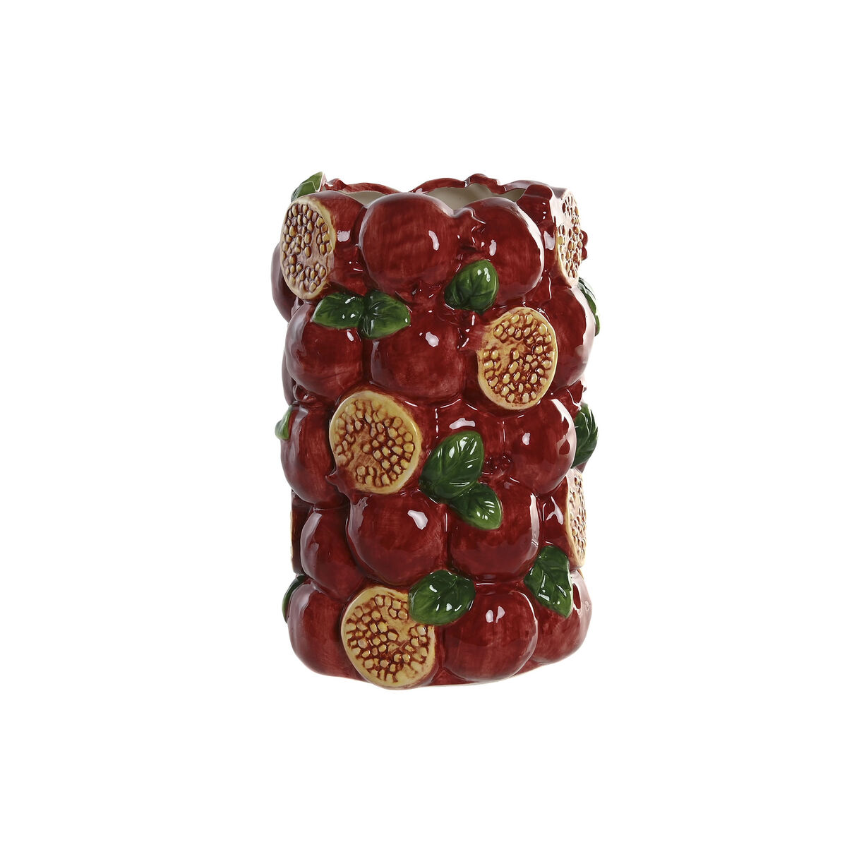 Jarrón Home ESPRIT Verde Granate Cerámica 21 x 21 x 30 cm