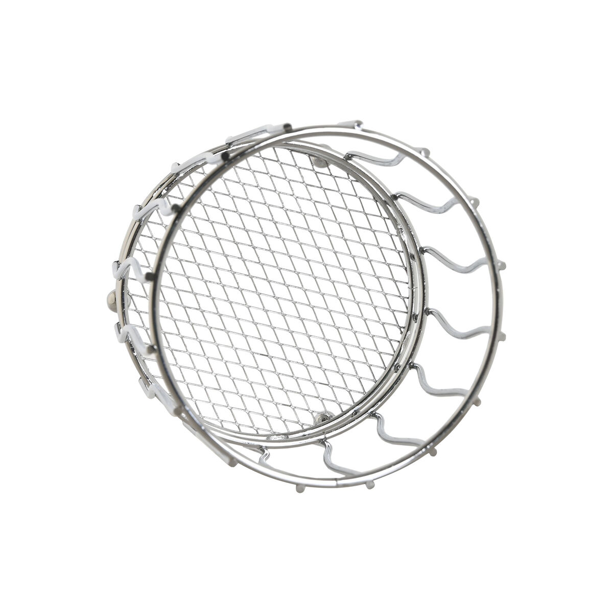 Cesto para cubiertos Home ESPRIT Plateado Metal 11.5 x 11.5 x 15.5 cm