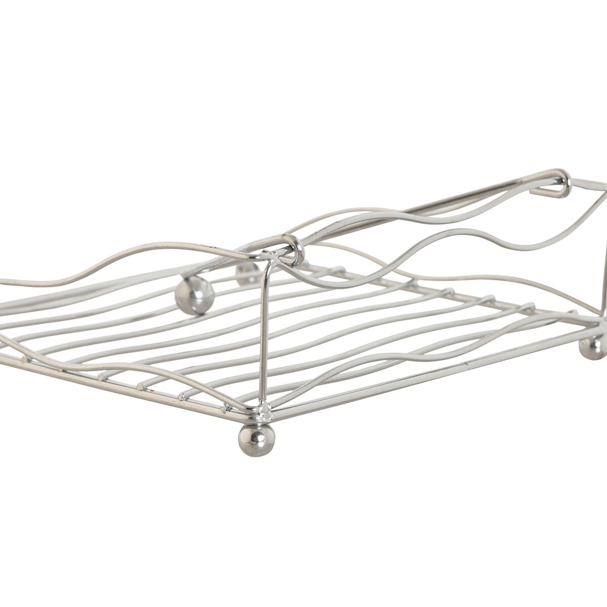 Servilletero Home ESPRIT Plateado Metal 19 x 19 x 7 cm