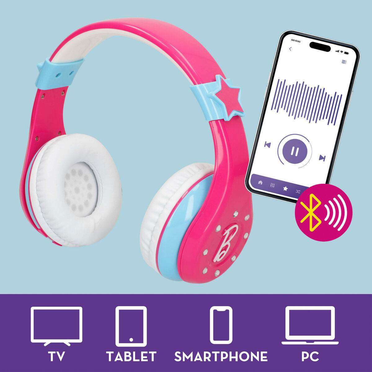 Auriculares Bluetooth Barbie