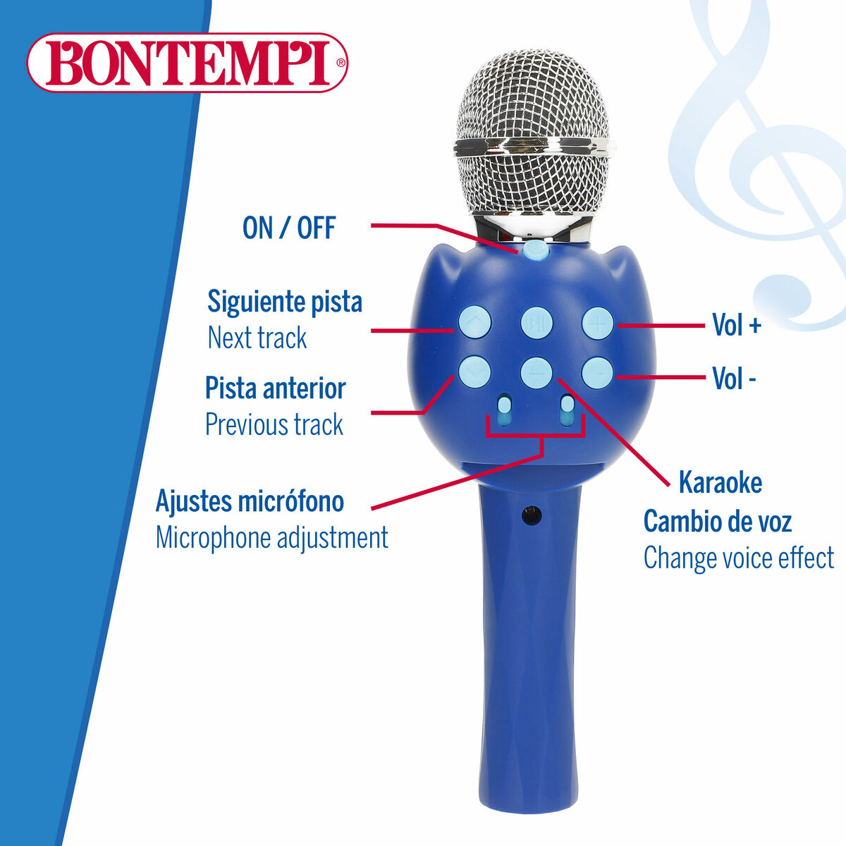 Micrófono Karaoke Bontempi 6 Unidades