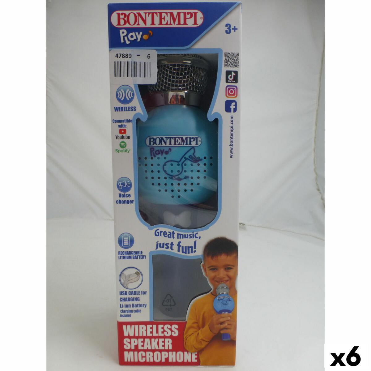 Micrófono Karaoke Bontempi 6 Unidades