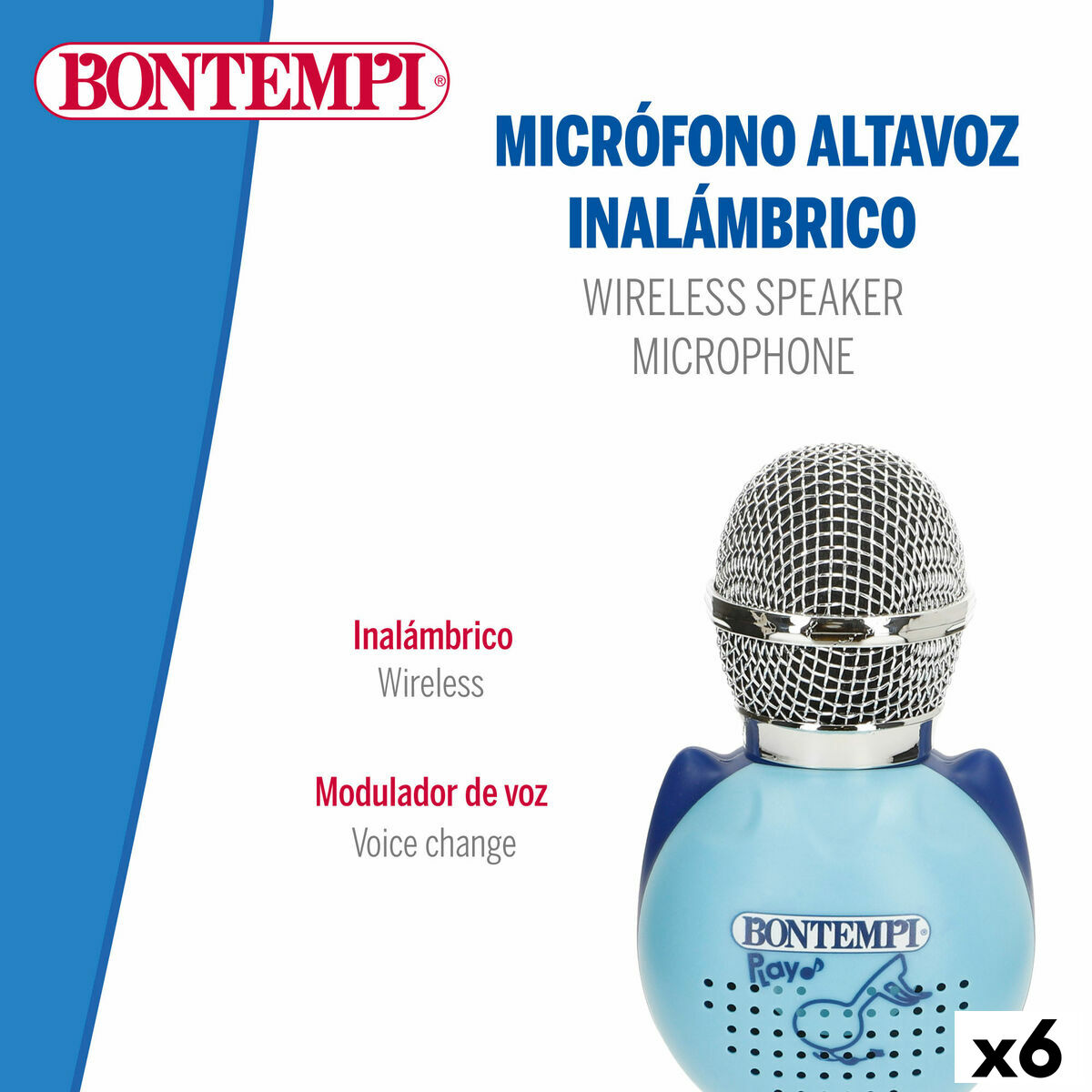 Micrófono Karaoke Bontempi 6 Unidades