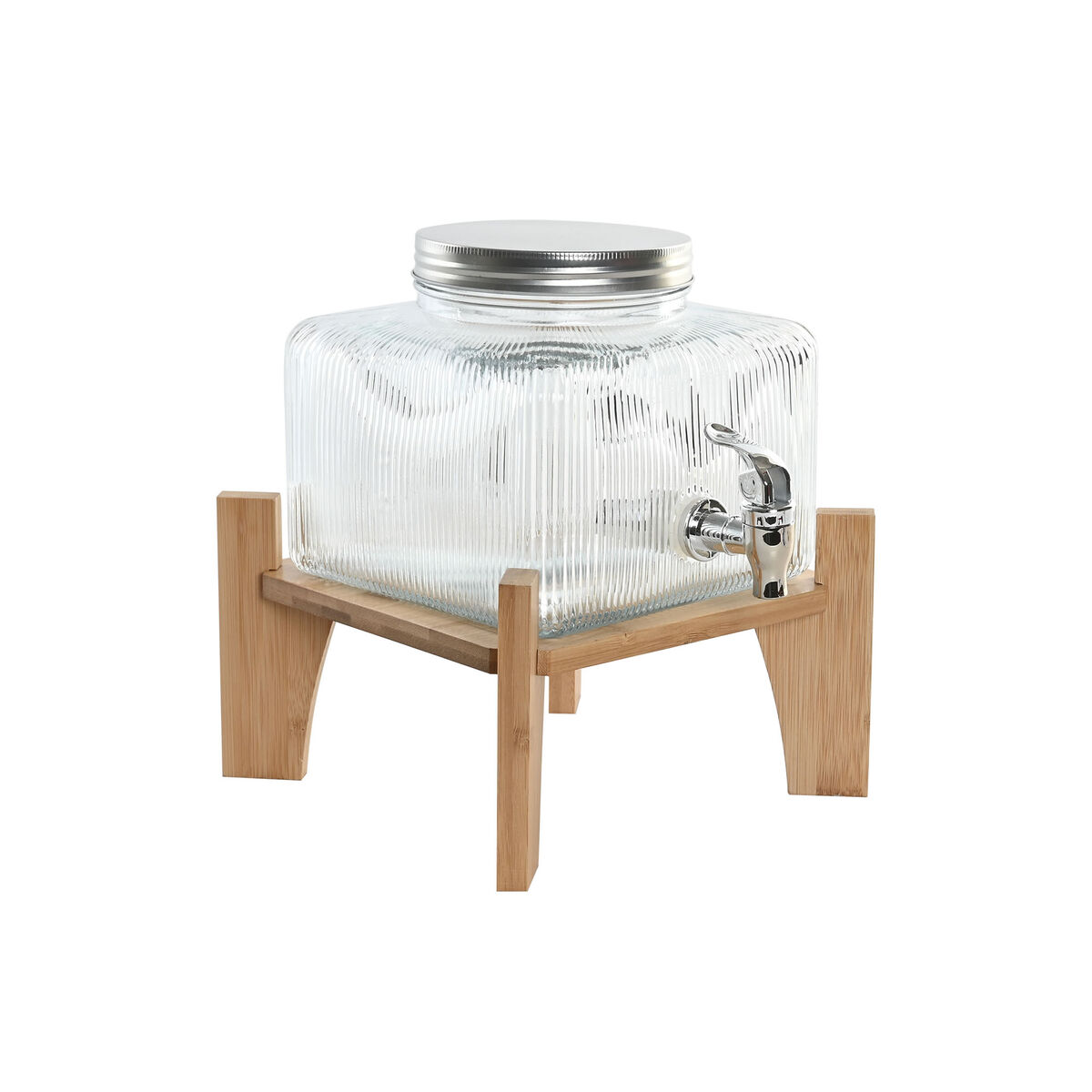 Dispensador de Agua Home ESPRIT Transparente Natural Bambú Cristal 3,5 L 19 x 19 x 16 cm