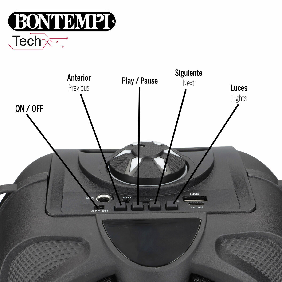 Altavoz con Micrófono Karaoke Bontempi 4 Unidades