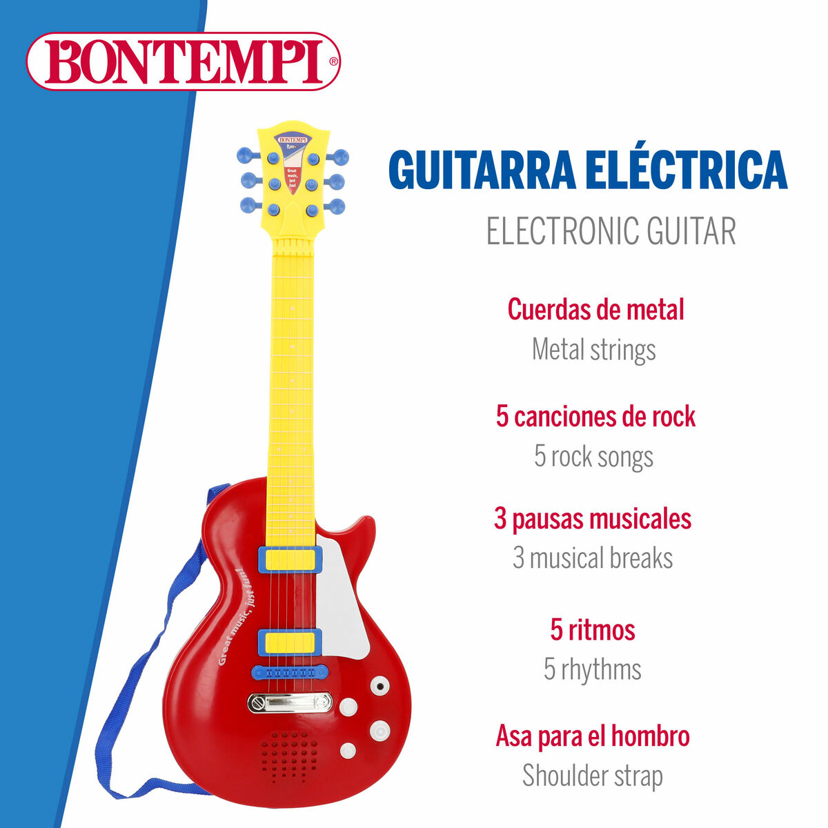 Guitarra Infantil Bontempi 20 x 56 x 4 cm (6 Unidades)