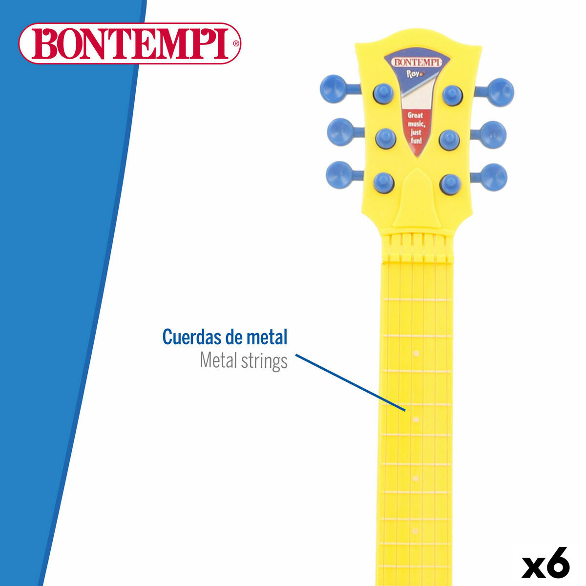 Guitarra Infantil Bontempi 20 x 56 x 4 cm (6 Unidades)