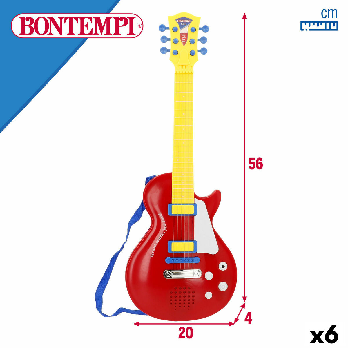 Guitarra Infantil Bontempi 20 x 56 x 4 cm (6 Unidades)