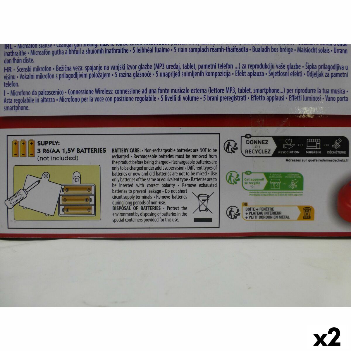 Juguete Musical Bontempi 37 x 105 x 37 cm (2 Unidades)