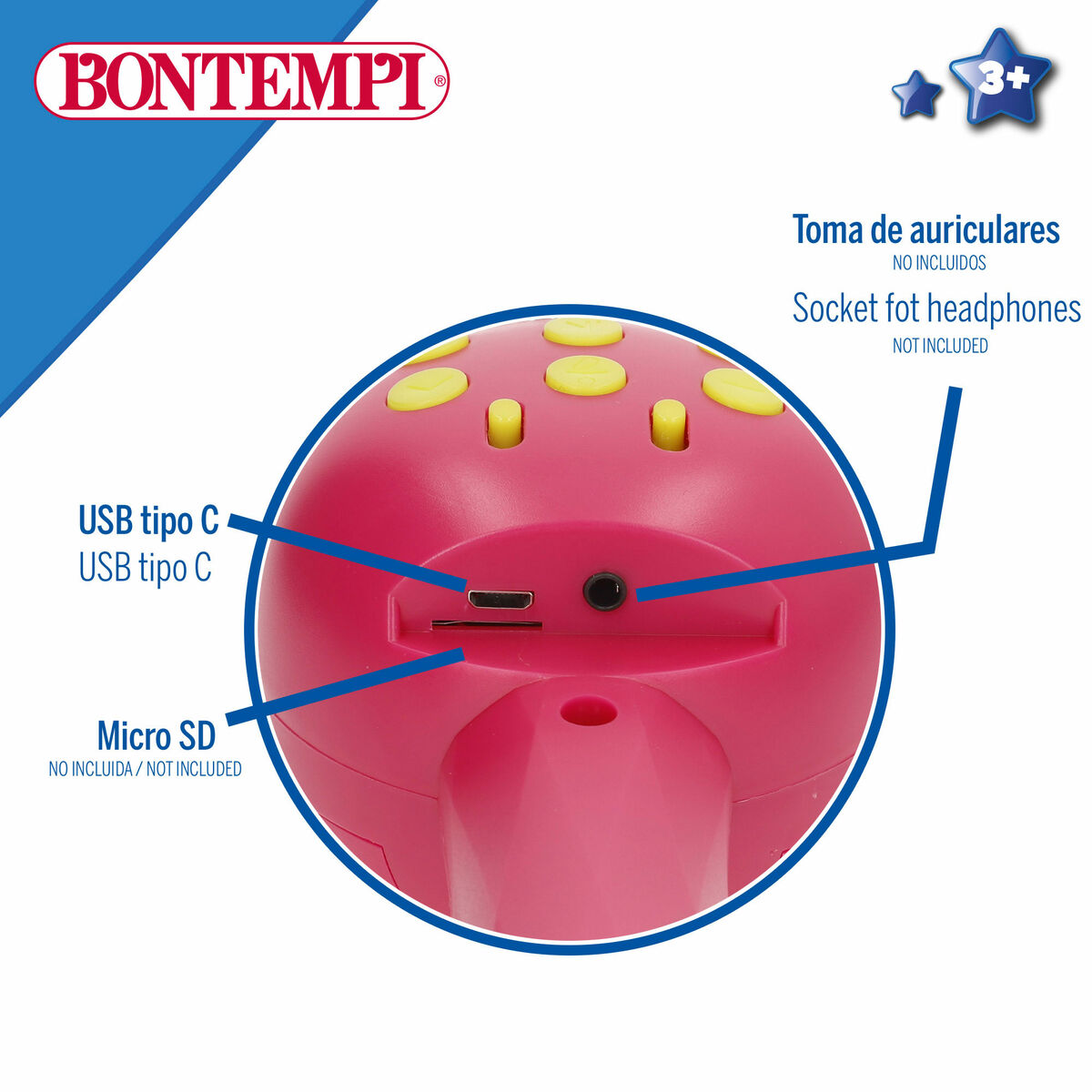 Micrófono Karaoke Bontempi 6 Unidades