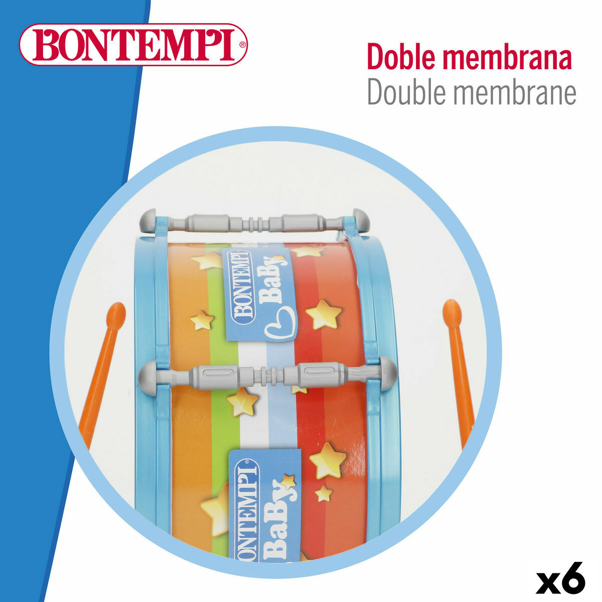 Tambor Bontempi 24 x 13 x 24 cm (6 Unidades)