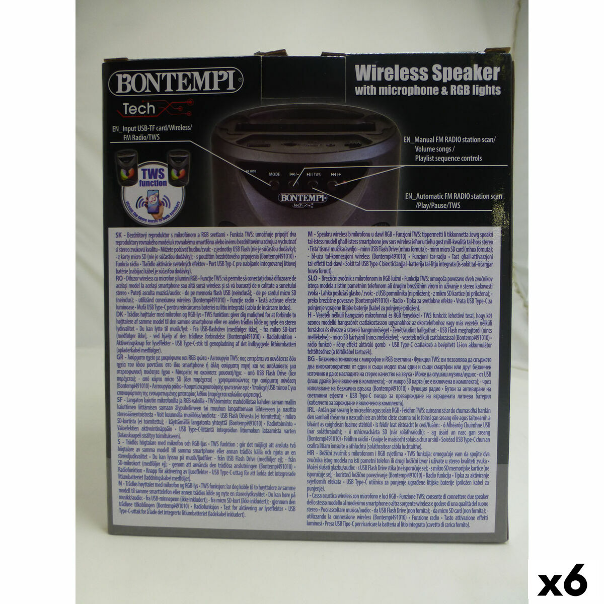 Altavoz con Micrófono Karaoke Bontempi 6 Unidades