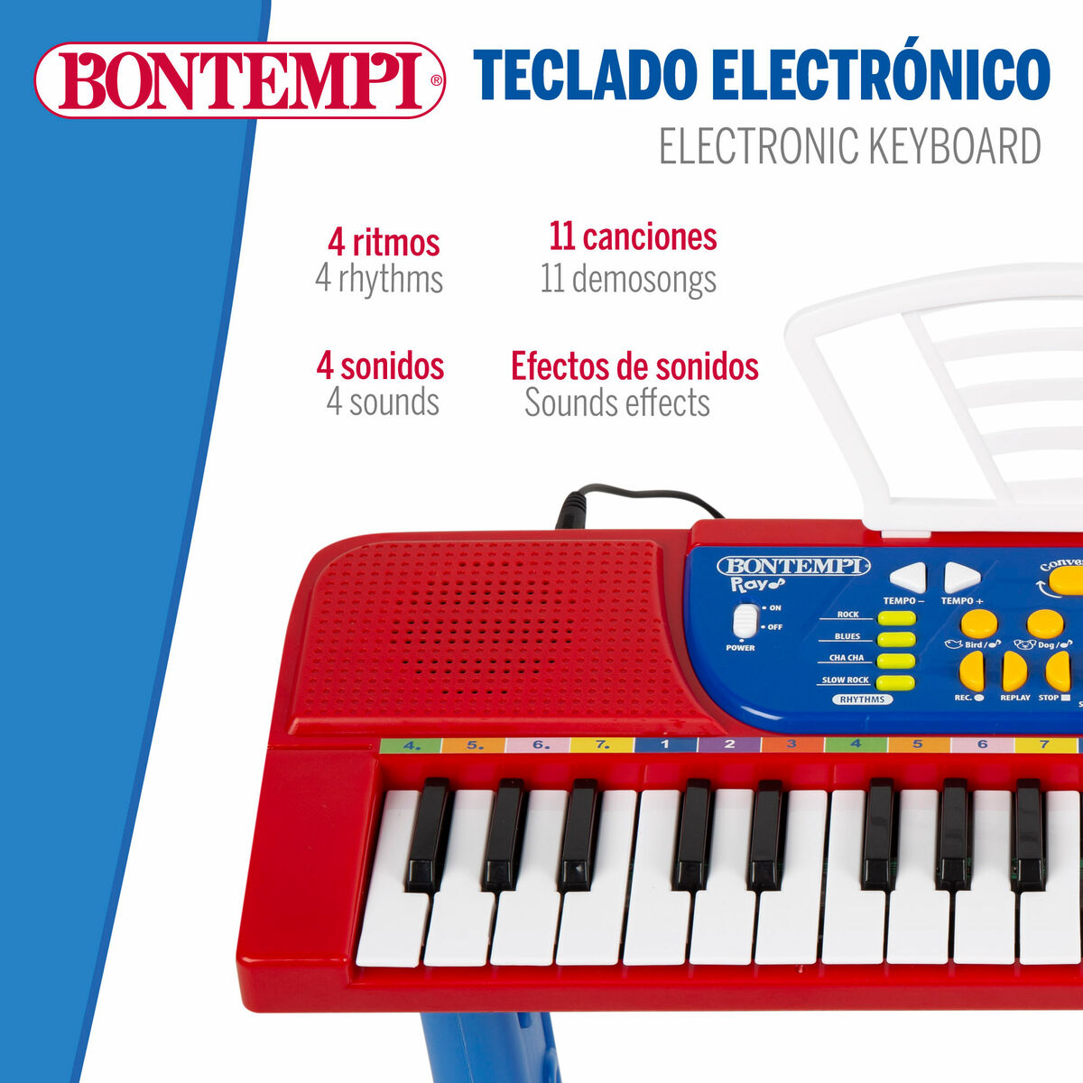 Teclado 37 Teclas Bontempi 43 x 56 x 23 cm (2 Unidades)