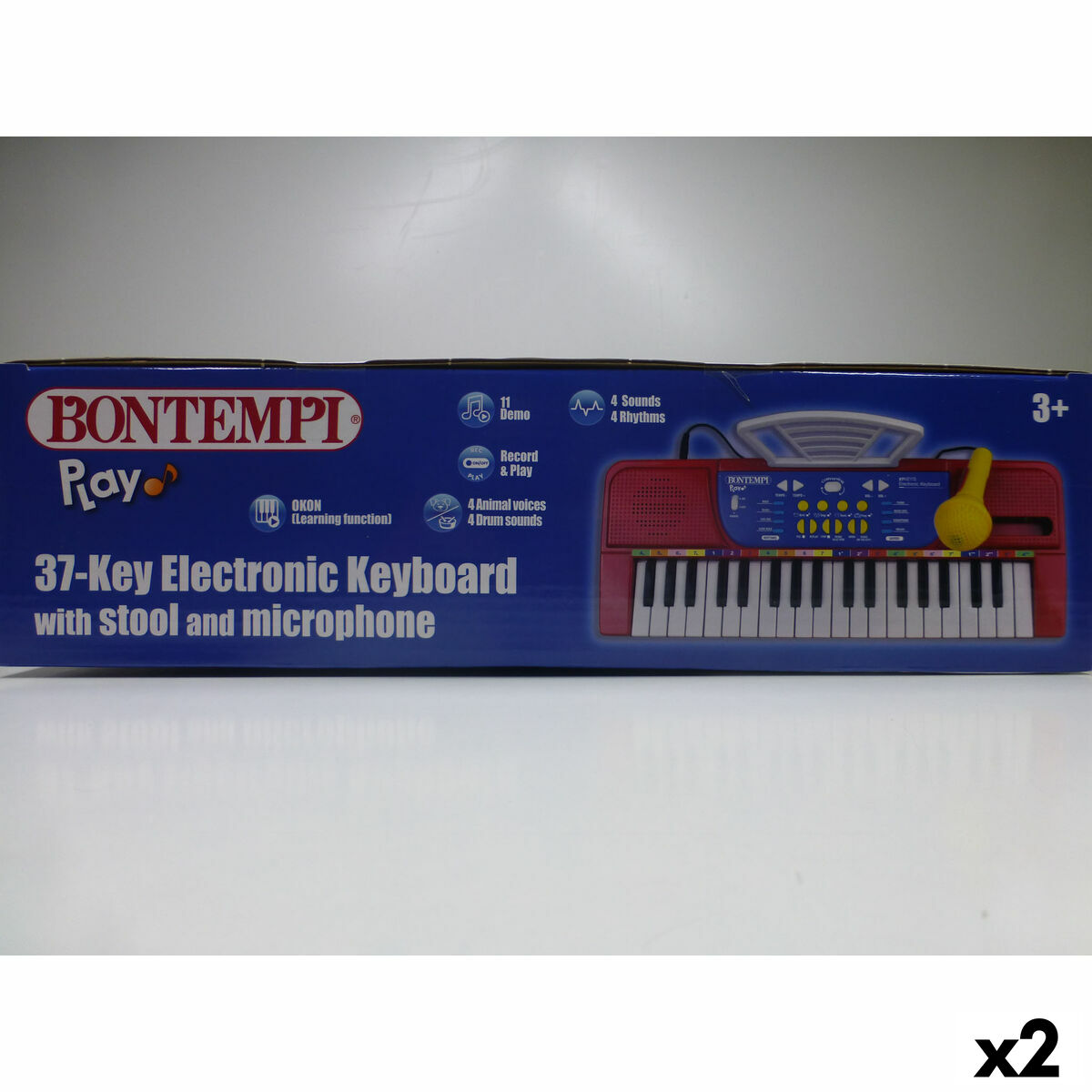 Teclado 37 Teclas Bontempi 43 x 56 x 23 cm (2 Unidades)