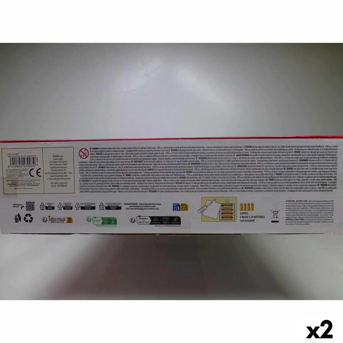 Teclado 37 Teclas Bontempi 43 x 56 x 23 cm (2 Unidades)