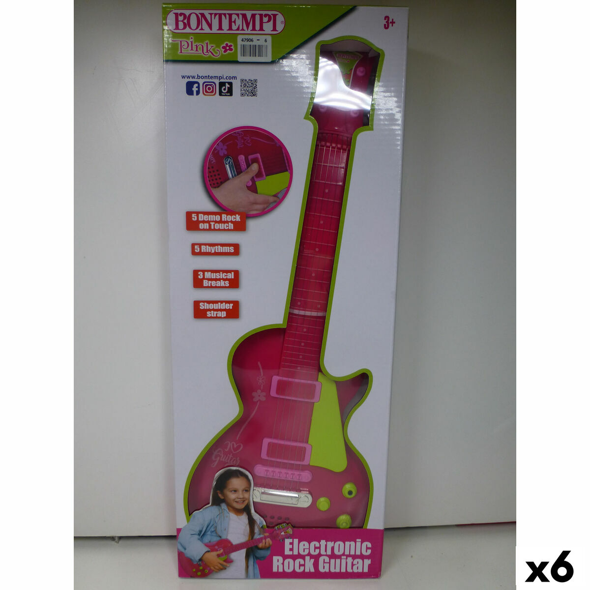 Guitarra Infantil Bontempi 20 x 56 x 4 cm (6 Unidades)