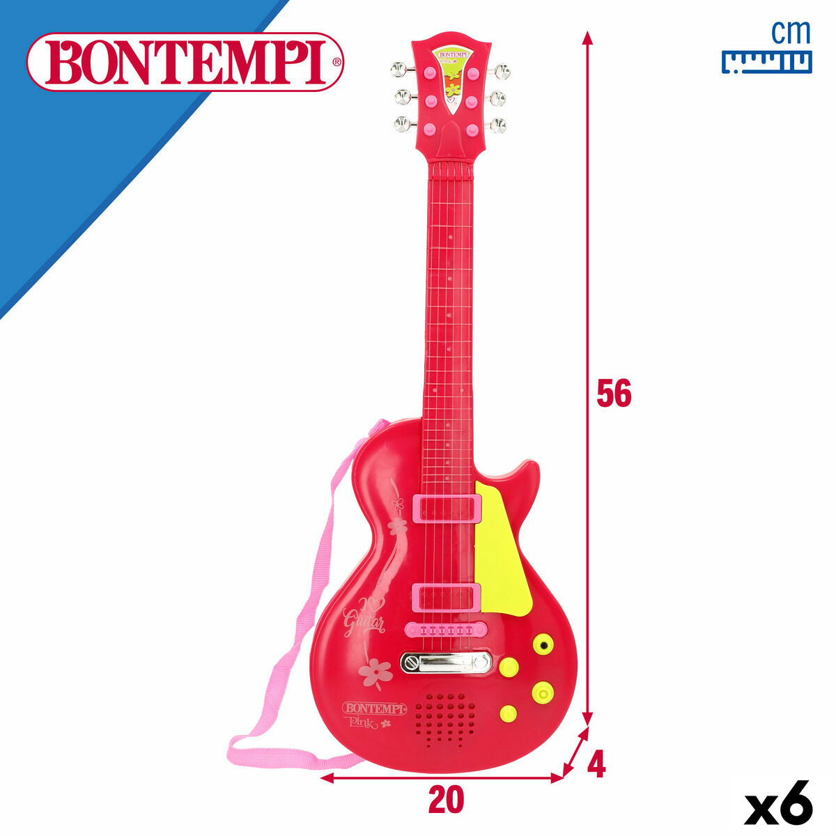 Guitarra Infantil Bontempi 20 x 56 x 4 cm (6 Unidades)