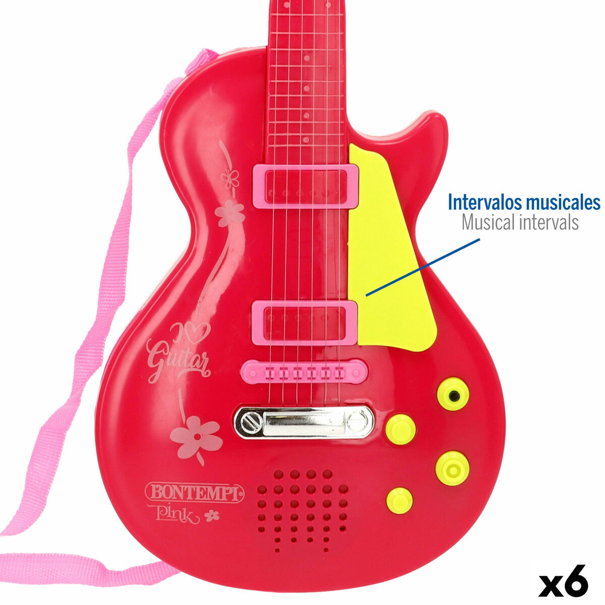 Guitarra Infantil Bontempi 20 x 56 x 4 cm (6 Unidades)