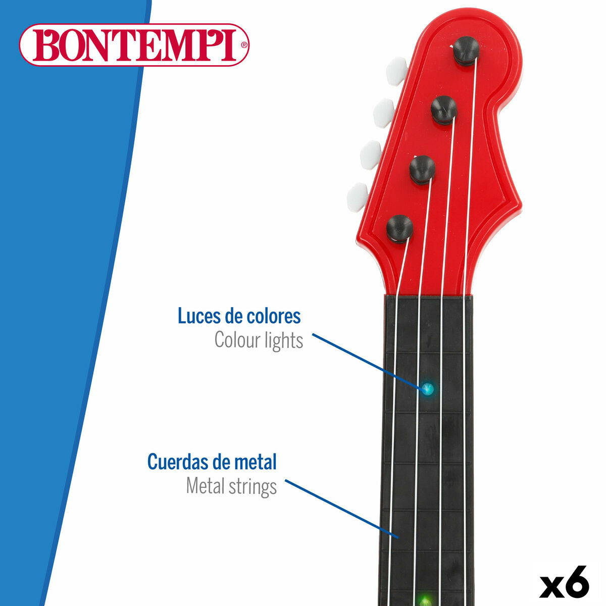Guitarra Infantil Bontempi 17 x 51 x 5 cm (6 Unidades)