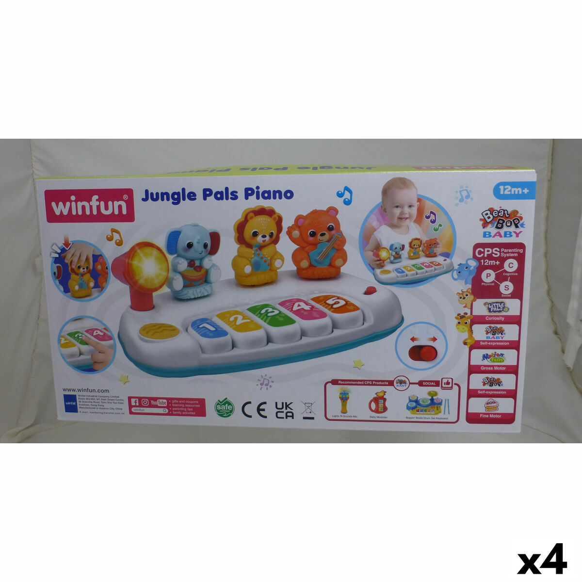 Piano de juguete Winfun 26 x 11 x 15 cm (4 Unidades)