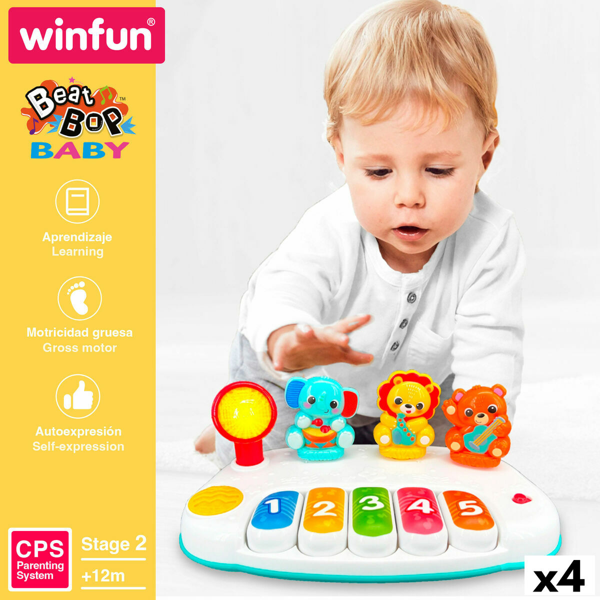 Piano de juguete Winfun 26 x 11 x 15 cm (4 Unidades)