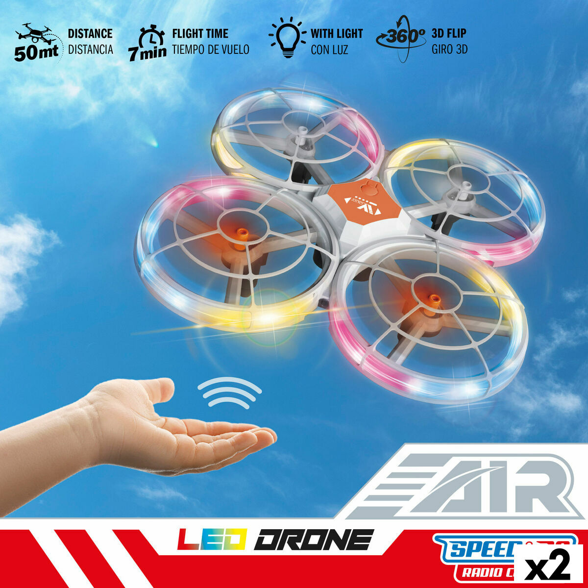 Helicóptero con Radiocontrol Colorbaby (2 Unidades)