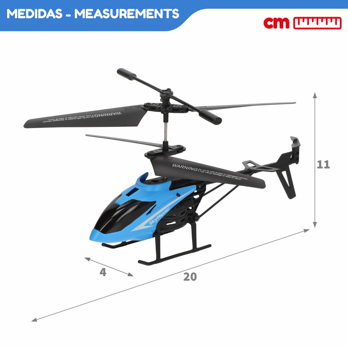 Helicóptero con Radiocontrol Colorbaby (4 Unidades)