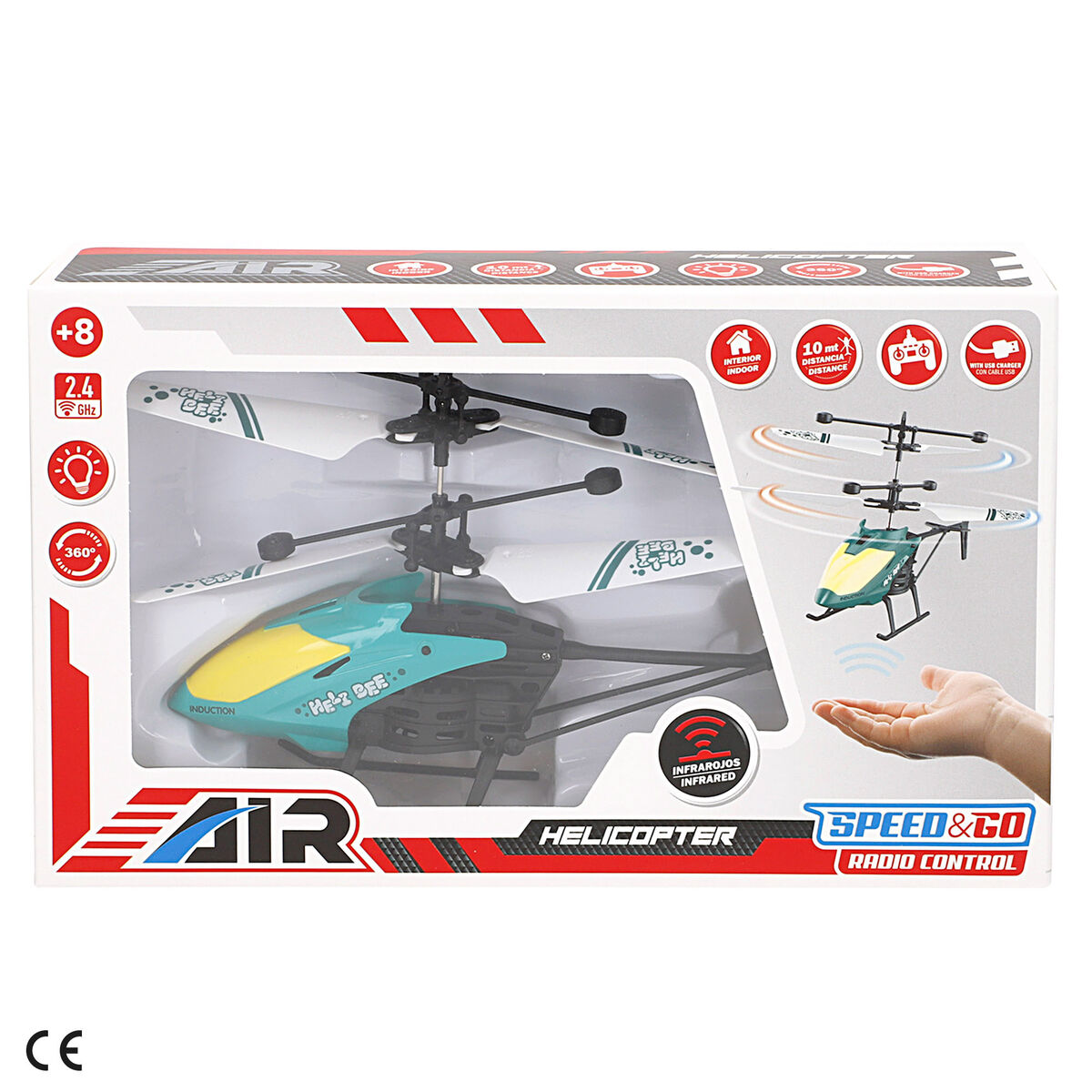 Helicóptero con Radiocontrol Colorbaby (6 Unidades)