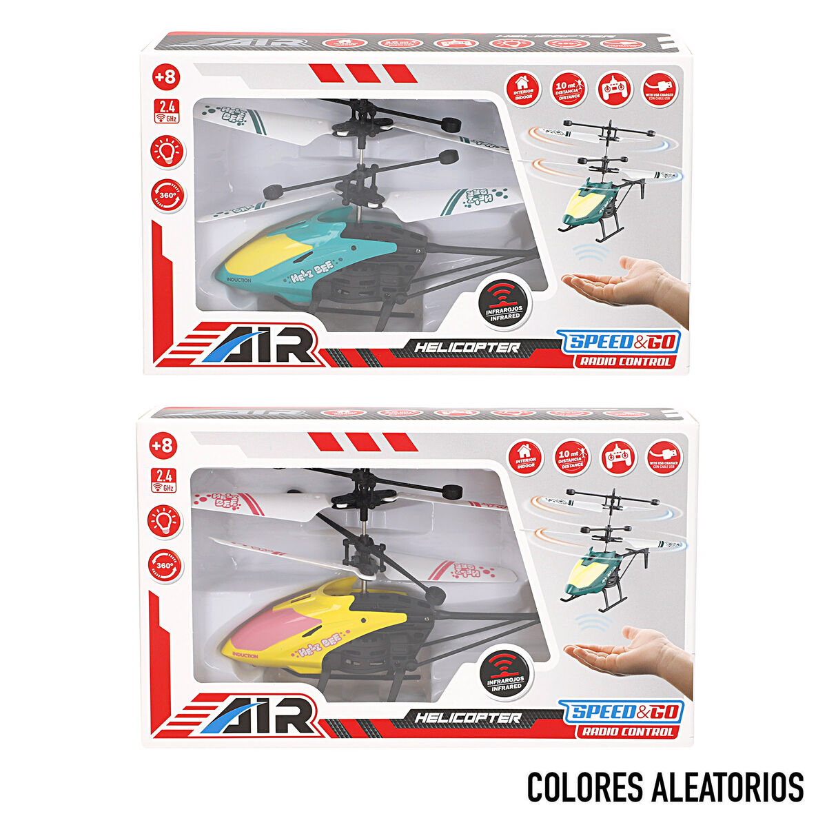 Helicóptero con Radiocontrol Colorbaby (6 Unidades)