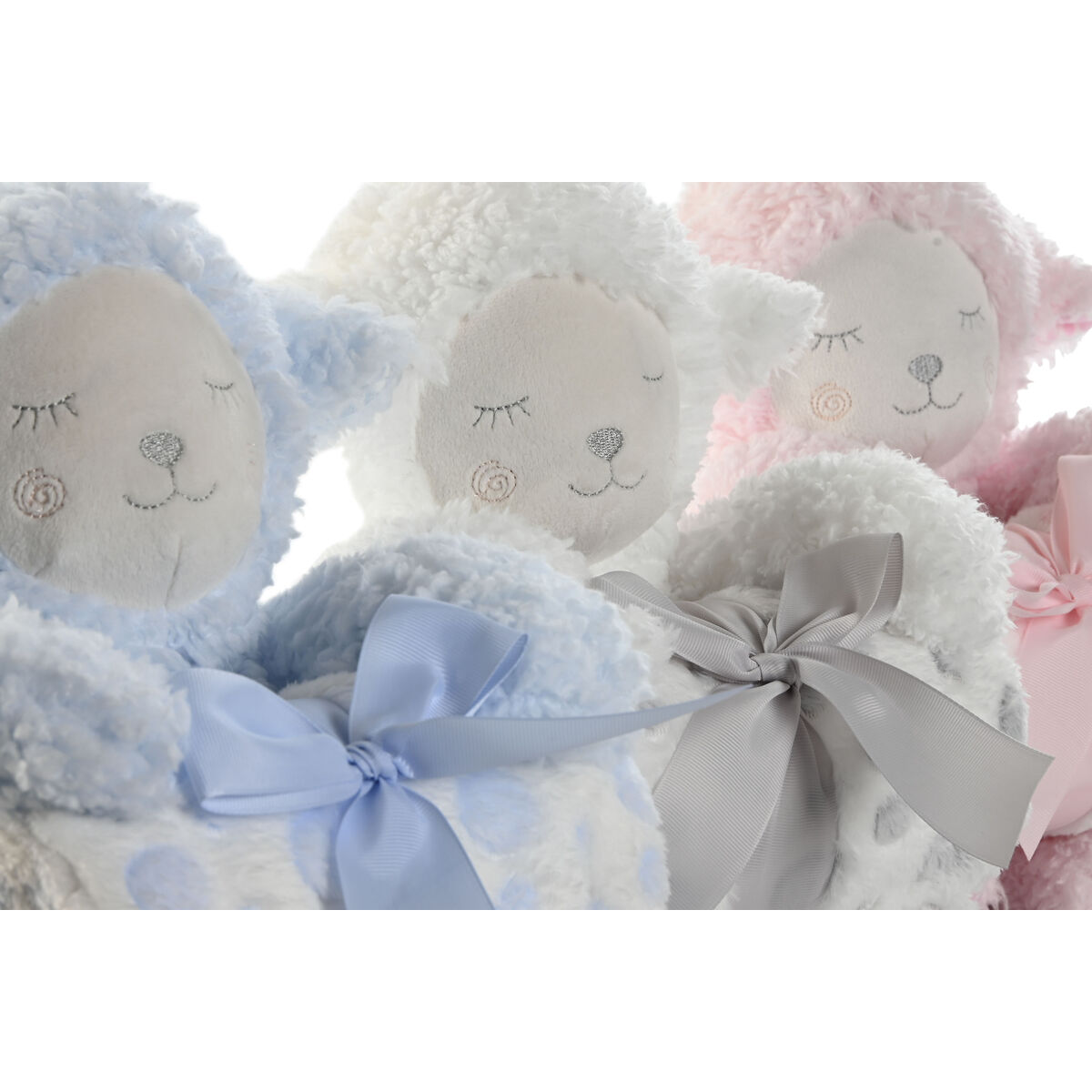 Set de Regalo para Bebé Home ESPRIT Azul Beige Rosa Poliéster (3 Unidades)