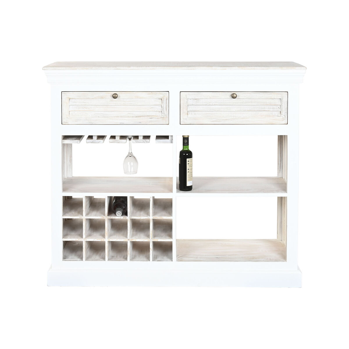 Botellero Home ESPRIT Blanco 120 x 40 x 98 cm