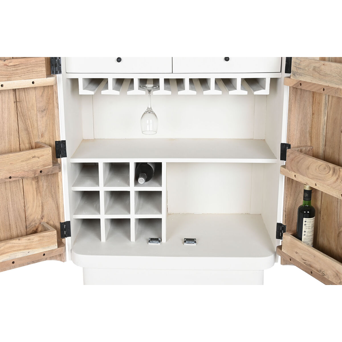 Botellero Home ESPRIT Blanco Natural 85 x 50 x 100 cm