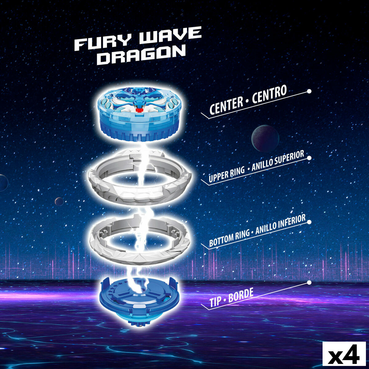 Peonza Infinity Nado (4 Unidades)