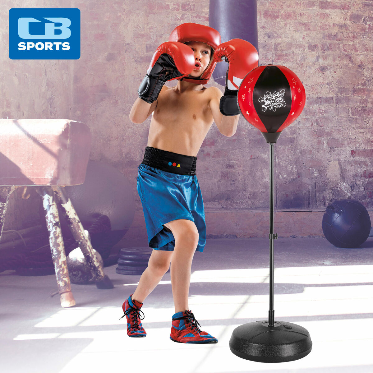 Saco de Boxeo de Pie Hinchable para Niños Colorbaby