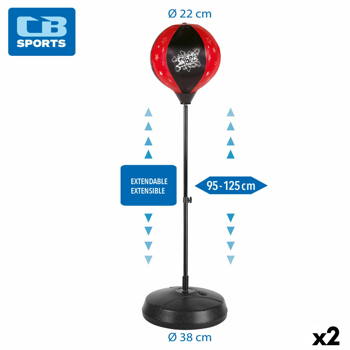 Saco de Boxeo de Pie Hinchable para Niños Colorbaby