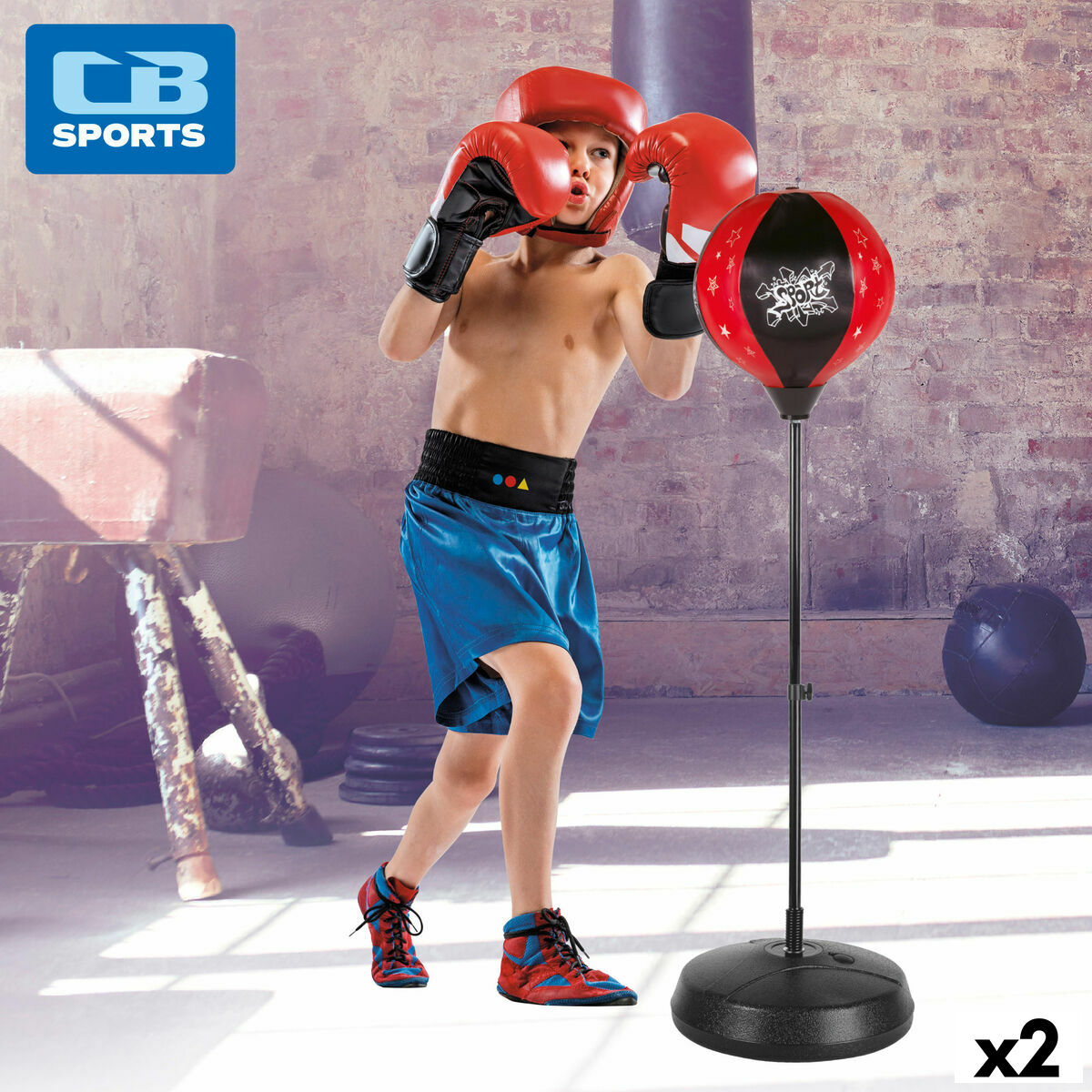 Saco de Boxeo de Pie Hinchable para Niños Colorbaby