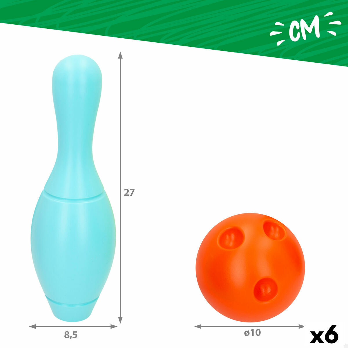 Juego de puntería Colorbaby 8,5 x 27 x 8,5 cm (6 Unidades)